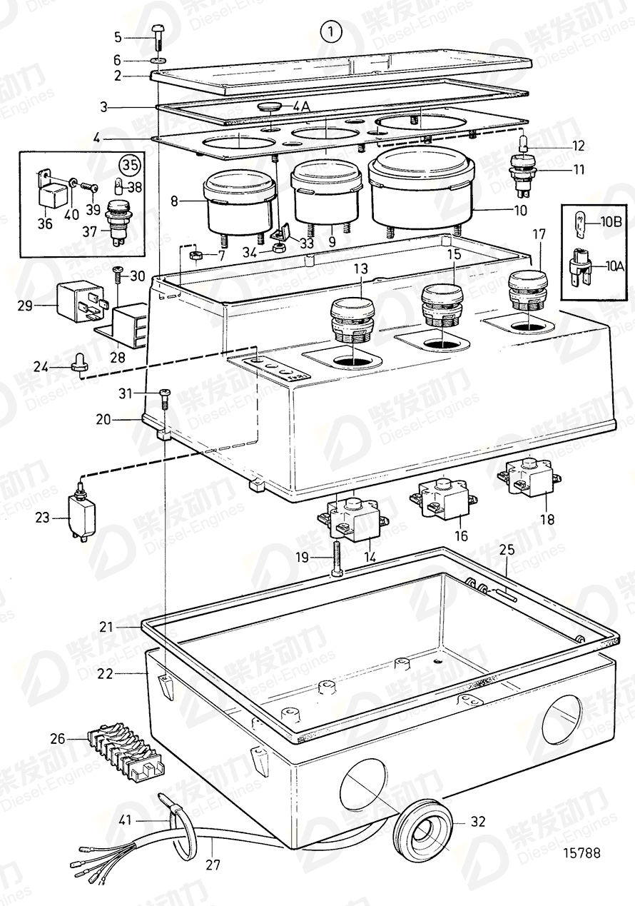 VOLVO Instrument plate 873614 Drawing